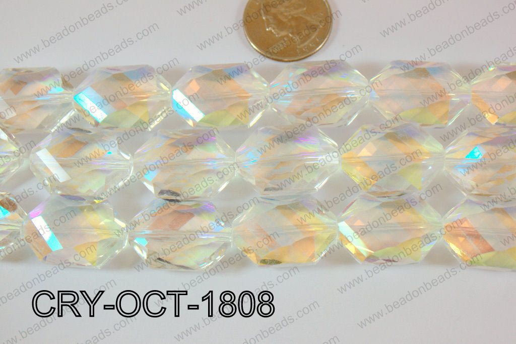 Angelic Crystal Octagon 18x25mm 14'' CRY-OCT-1808