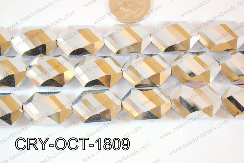 Angelic Crystal Octagon 18x25mm 14'' CRY-OCT-1809