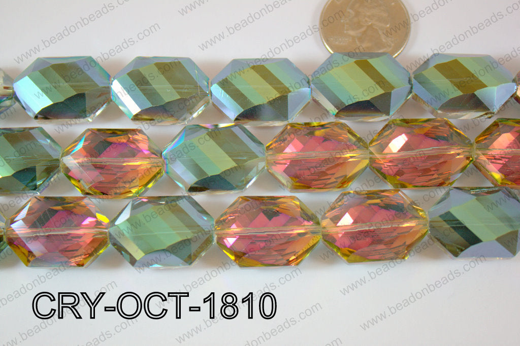 Angelic Crystal Octagon 18x25mm 14'' CRY-OCT-1810