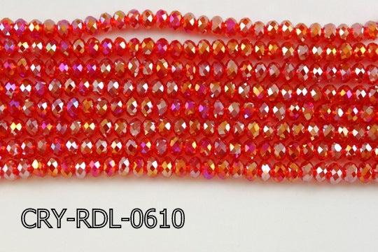 Angelic Crystal Faceted Rondel 6mm 10'' CRY-RDL-0610