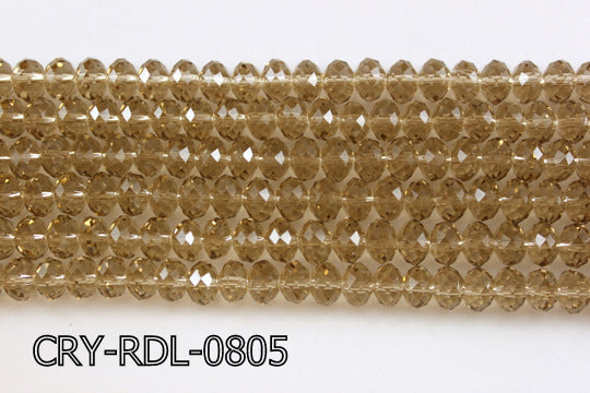 Angelic Crystal Faceted Rondel 8mm 10'' CRY-RDL-0805