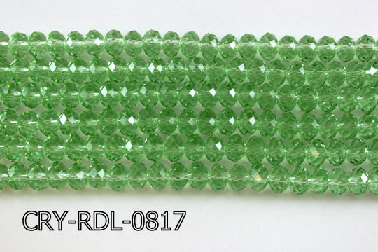 Angelic Crystal Faceted Rondel 8mm 10'' CRY-RDL-0817