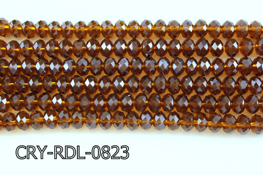 Angelic Crystal Faceted Rondel 8mm 10'' CRY-RDL-0823