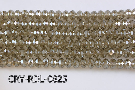 Angelic Crystal Faceted Rondel 8mm 10'' CRY-RDL-0825