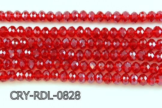 Angelic Crystal Faceted Rondel 8mm 10'' CRY-RDL-0828