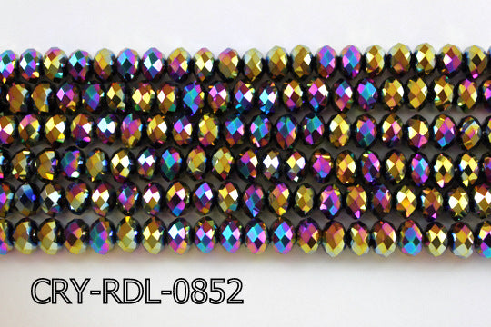 Angelic Crystal Faceted Rondel 8mm 10'' CRY-RDL-0852