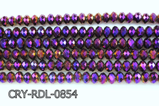 Angelic Crystal Faceted Rondel 8mm 10'' CRY-RDL-0854