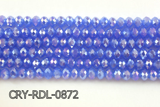 Angelic Crystal Faceted Rondel 8mm 10'' CRY-RDL-0872