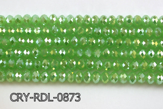 Angelic Crystal Faceted Rondel 8mm 10'' CRY-RDL-0873