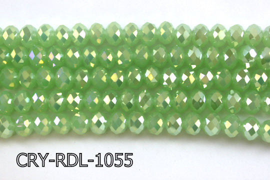 Angelic Crystal Faceted Rondel 10mm 10'' CRY-RDL-1055