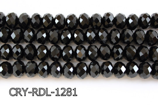 Angelic Crystal Faceted Rondel 12mm 10'' CRY-RDL-1281