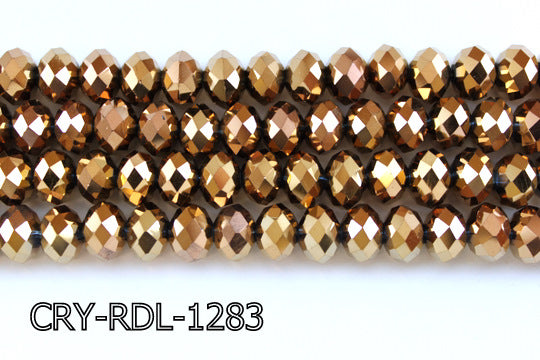 Angelic Crystal Faceted Rondel 12mm 10'' CRY-RDL-1283