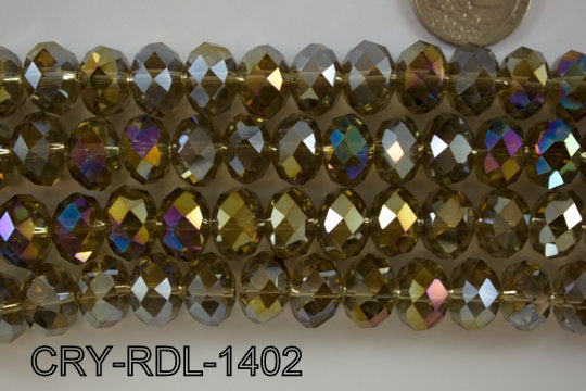 Angelic Crystal Faceted Rondel 14mm CRY-RDL-1402