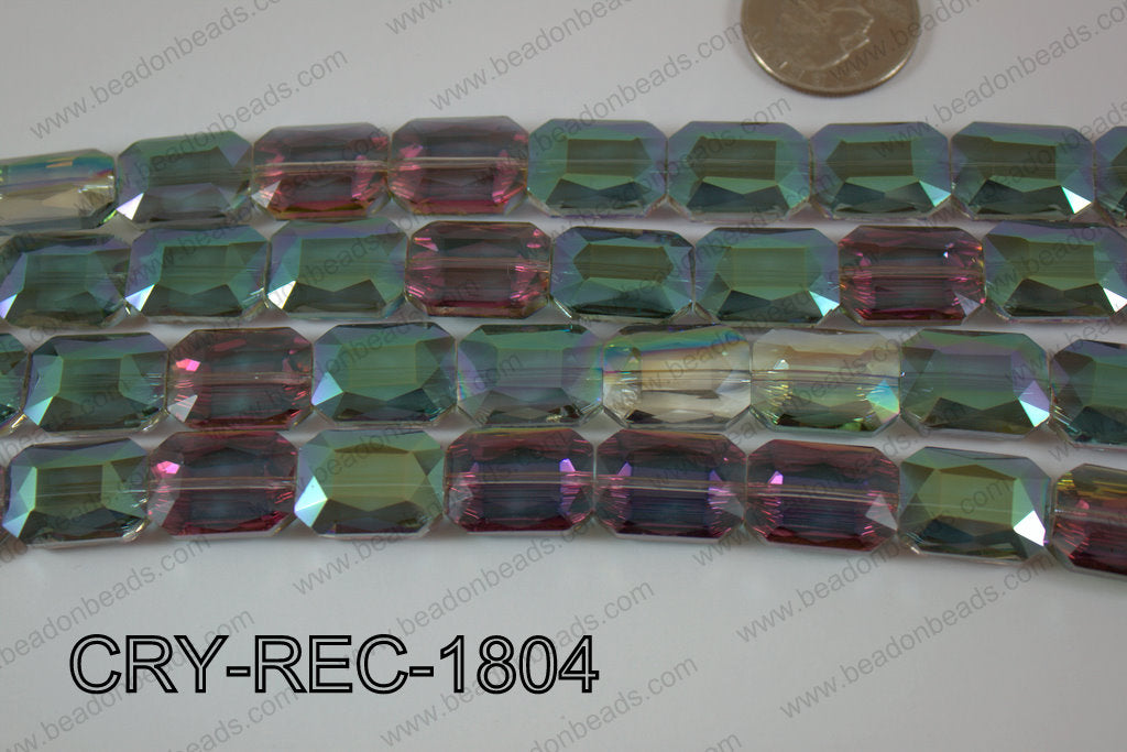 Angelic Crystal Rectangle Faceted 13x18mm CRY-REC-1804