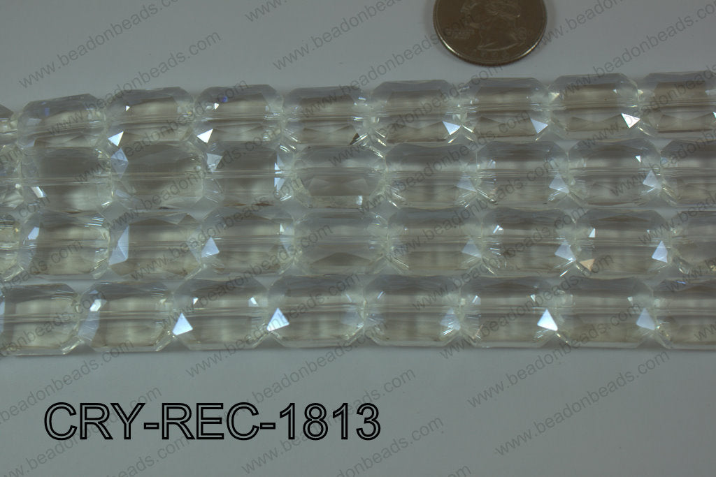 Angelic Crystal Rectangle Faceted 13x18mm CRY-REC-1813