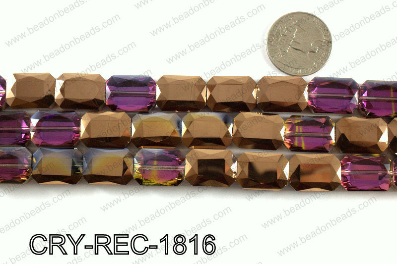 Angelic crystal rectangle faceted 13x18mmCRY-REC-1816
