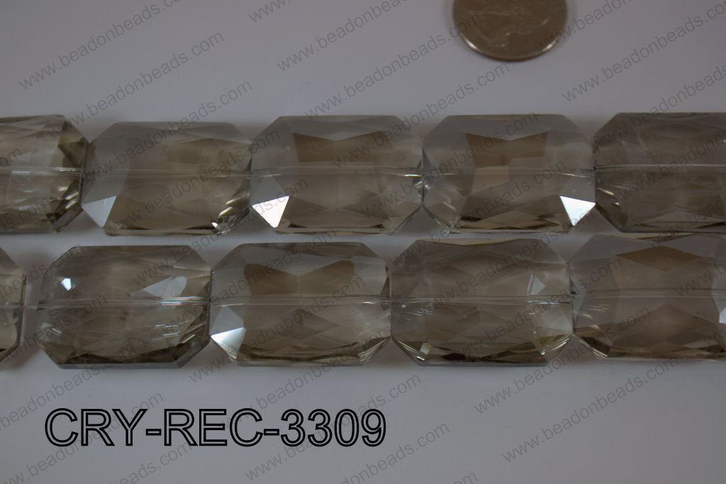 Angelic Crystal Rectangle Faceted 24x33mm CRY-REC-3309
