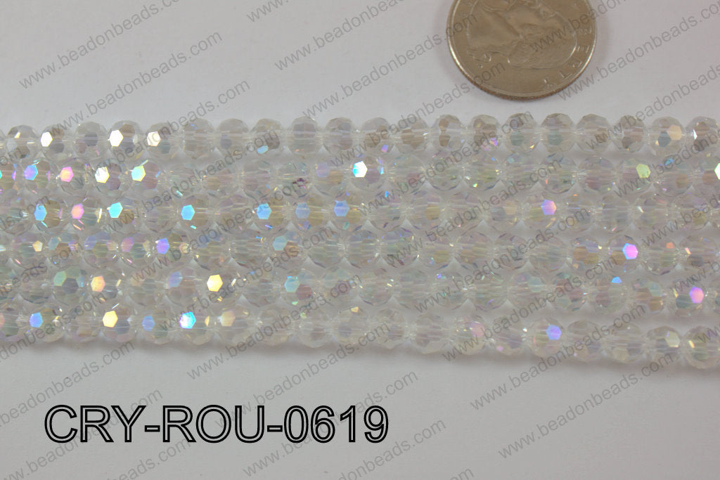 Angelic Crystal Round Faceted 6mm CRY-ROU-0619