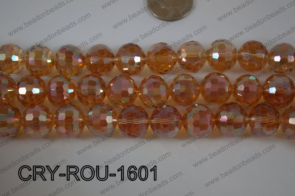 Angelic Crystal Round Faceted 15mm CRY-ROU-1601