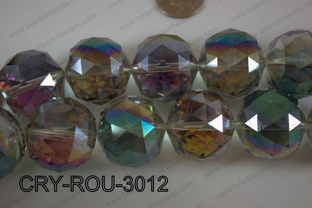 Angelic Crystal Round Faceted 30mm CRY-ROU-3012