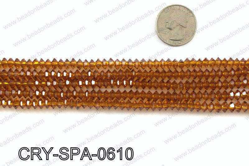 Flat bicone spacers 3x6mm CRY-SPA-0610