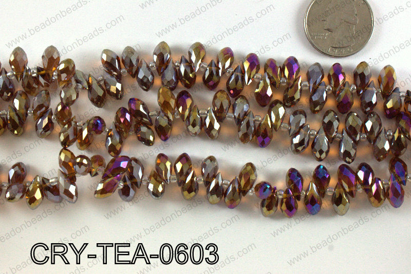 Top drilled teardrop crystals 6x12mm CRY-TEA-0603