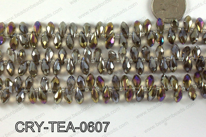 Top drilled teardrop crystals 6x12mm CRY-TEA-0607