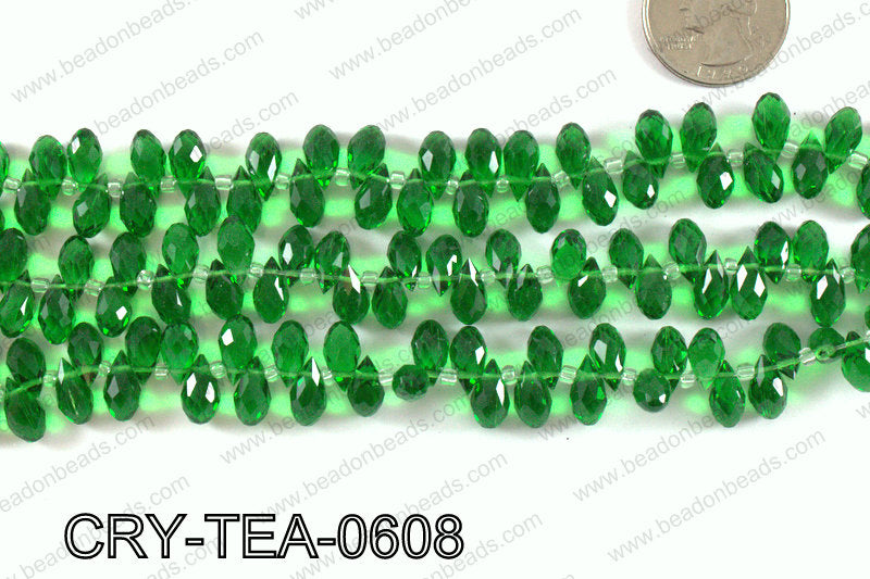 Top drilled teardrop crystals 6x12mm CRY-TEA-0608