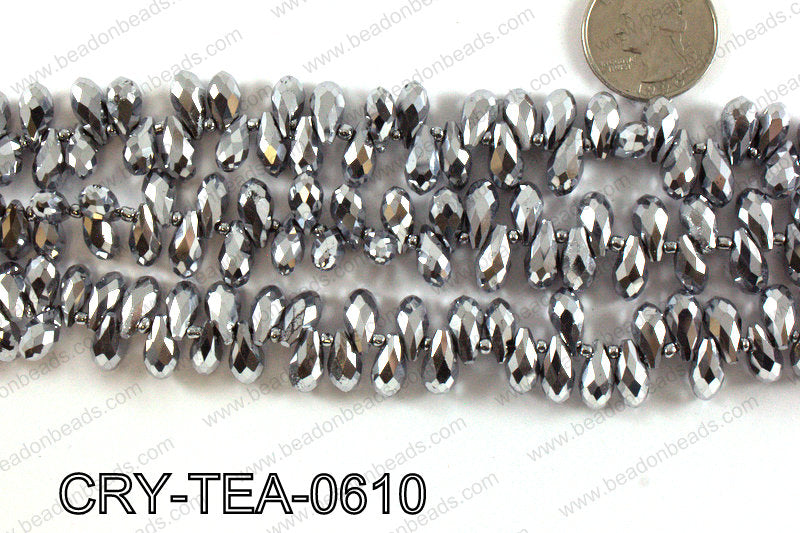 Top drilled teardrop crystals 6x12mm CRY-TEA-0610