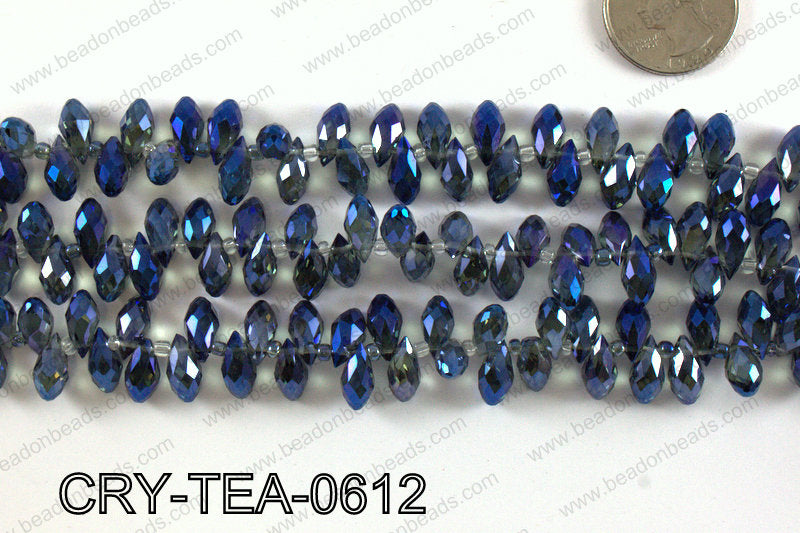 Top drilled teardrop crystals 6x12mm CRY-TEA-0612