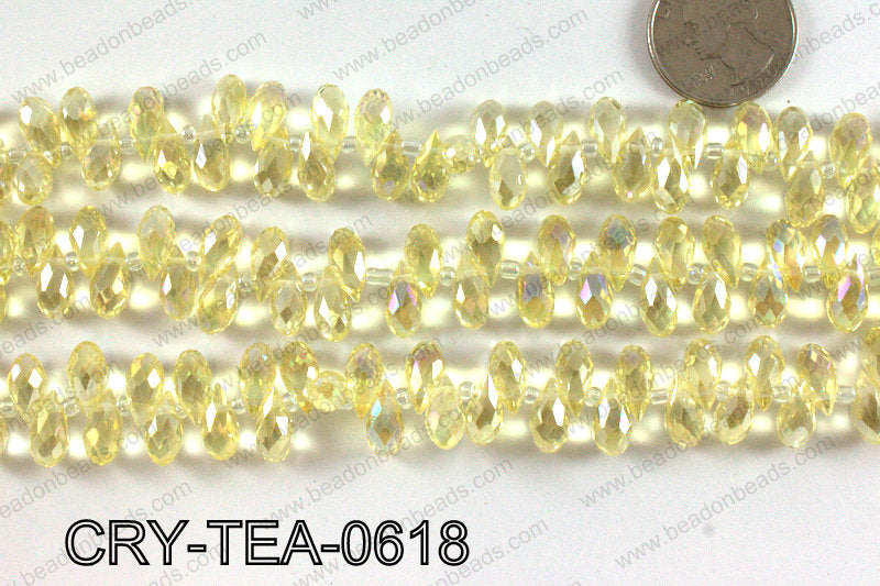Top drilled teardrop crystals 6x12mm CRY-TEA-0618