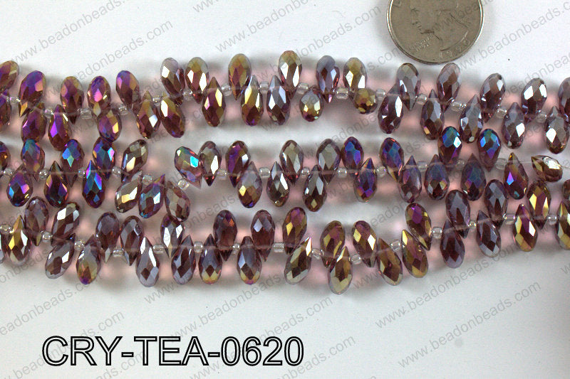 Top drilled teardrop crystals 6x12mm CRY-TEA-0620
