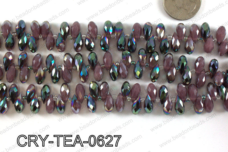 Top drilled teardrop crystals 6x12mm CRY-TEA-0627