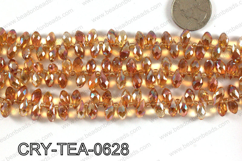 Top drilled teardrop crystals 6x12mm CRY-TEA-0628
