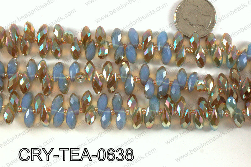 Top drilled teardrop crystals 6x12mm CRY-TEA-0638