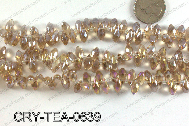 Top drilled teardrop crystals 6x12mm CRY-TEA-0639