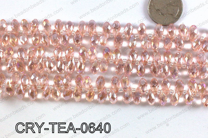 Top drilled teardrop crystals 6x12mm CRY-TEA-0640
