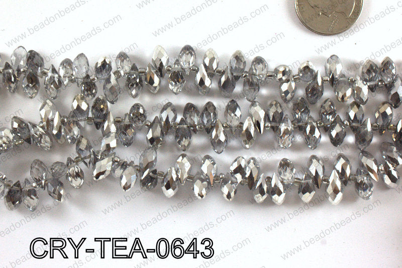 Top drilled teardrop crystals 6x12mm CRY-TEA-0643