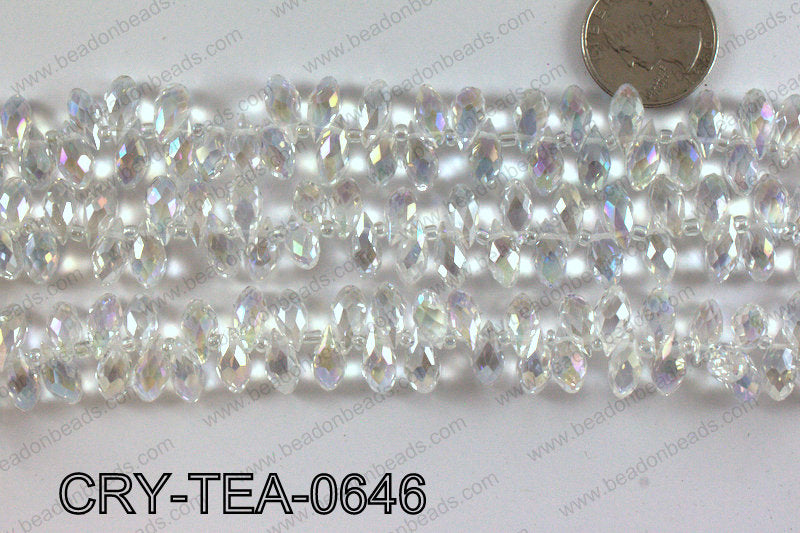 Top drilled teardrop crystals 6x12mm CRY-TEA-0646