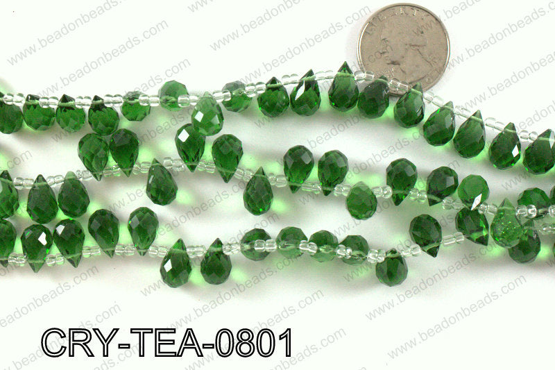 Top drilled teardrop crystals 8x13mm CRY-TEA-0801
