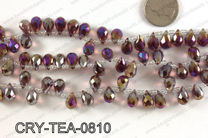 Top drilled teardrop crystals 8x13mm CRY-TEA-0810