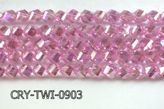 Angelic Crystal Faceted Twisted 9x10mm CRY-TWI-0903