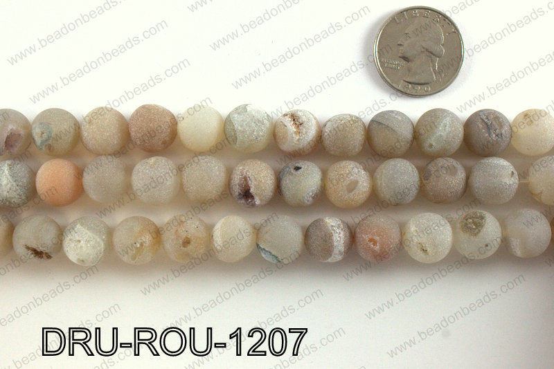 Druzy beads natural color 12mm DRU-ROU-1207