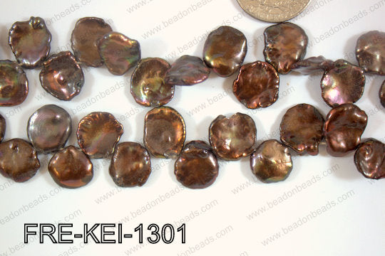 Freshwater Pearl Keishi Brown 12-13mm FRE-KEI-1301