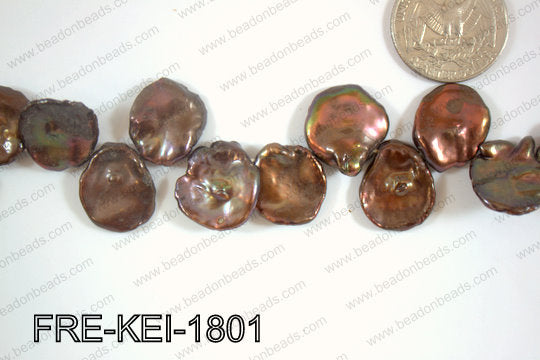 Freshwater Pearl Keishi Brown 16-18mm FRE-KEI-1801