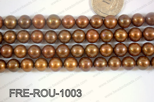 Freshwater Pearl Round Brown 10mm FRE-ROU-1003