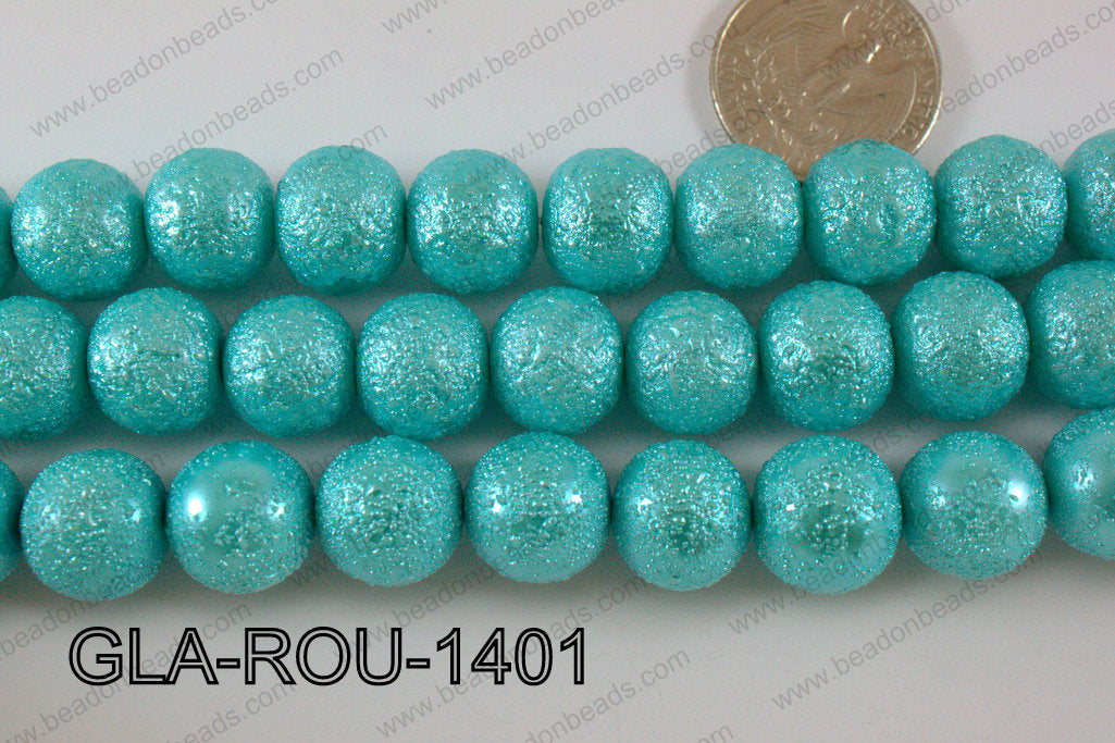 Glass Round 14mm Turquoise GLA-ROU-1401