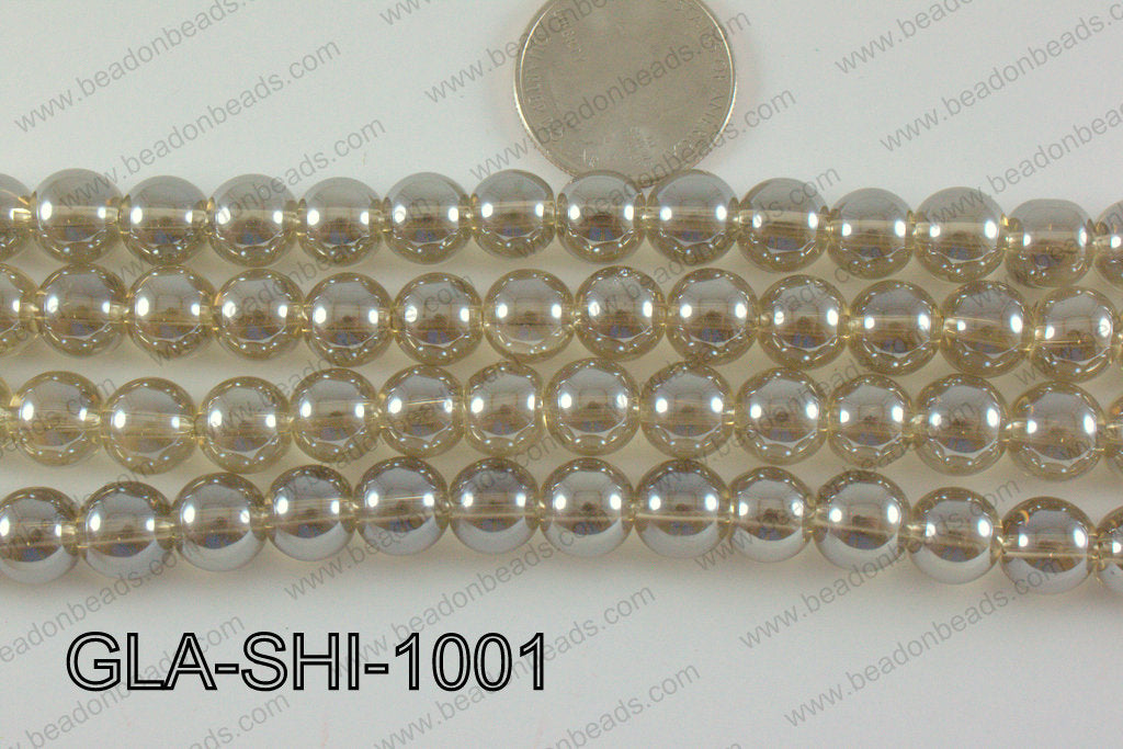Shimmer Glass beads Champagne 10mm GLA-SHI-1001