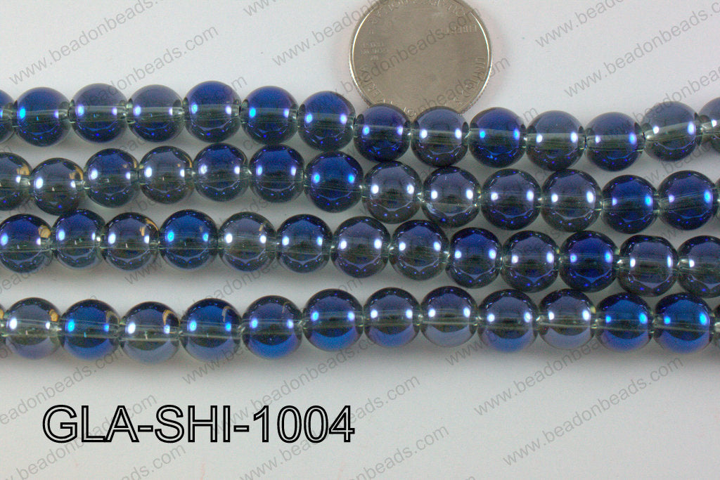 Shimmer Glass beads Teal 10mm GLA-SHI-1004