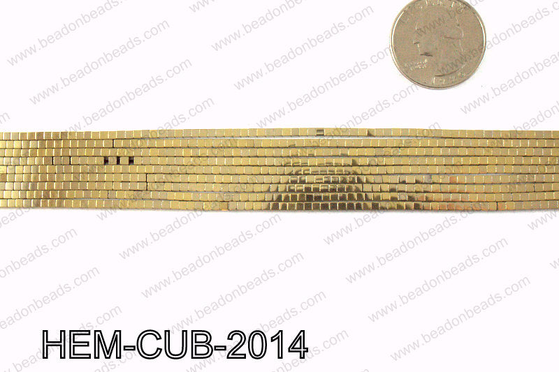 Metallic coated hematite 2x2mm HEM-CUB-2014